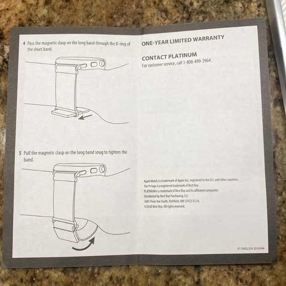 Magnetic Mesh Band, Silver, for Apple Watch by PLATINUM, in Box-NWT, Great Gift! - Picture 7 of 9